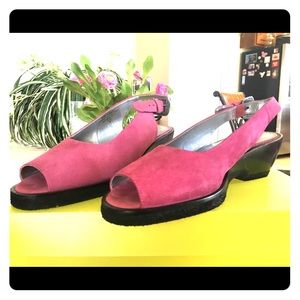Pazzo suede rose wedges. Brand new Size 6