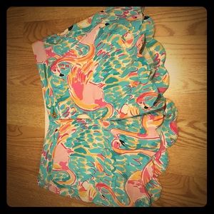 Lilly Pulitzer buttercup shorts flamingo