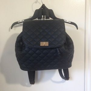 Quilted Faux Leather Backpack