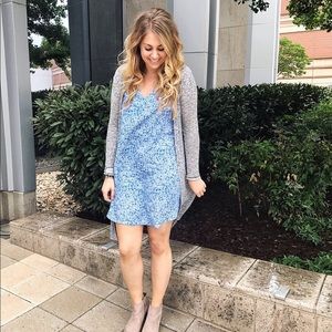 Blue floral dress