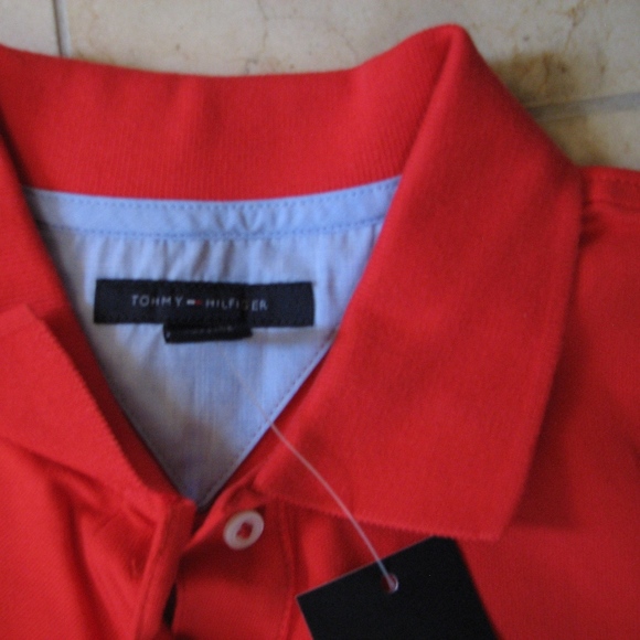 Tommy Hilfiger coral red polo top NWT - Picture 2 of 7