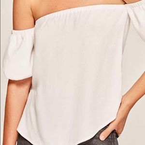 Reformation off shoulder white top.  Never worn