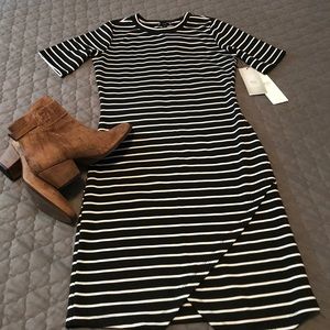 Striped Bodycon Midi