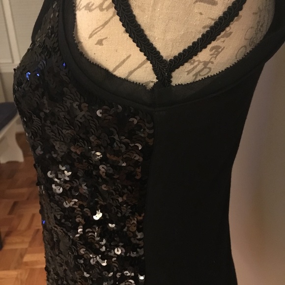 LOFT Black Sequin Tank Size S - Picture 3 of 8