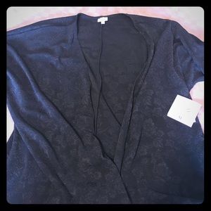 LuLaRoe Lindsay cardigan/kimono. M. Black.