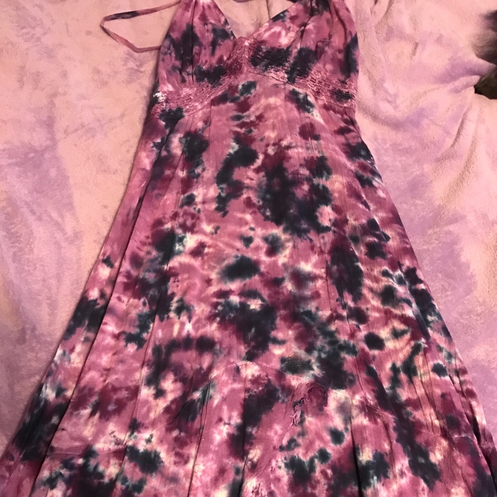 Purple and Black Tie-Dye dress