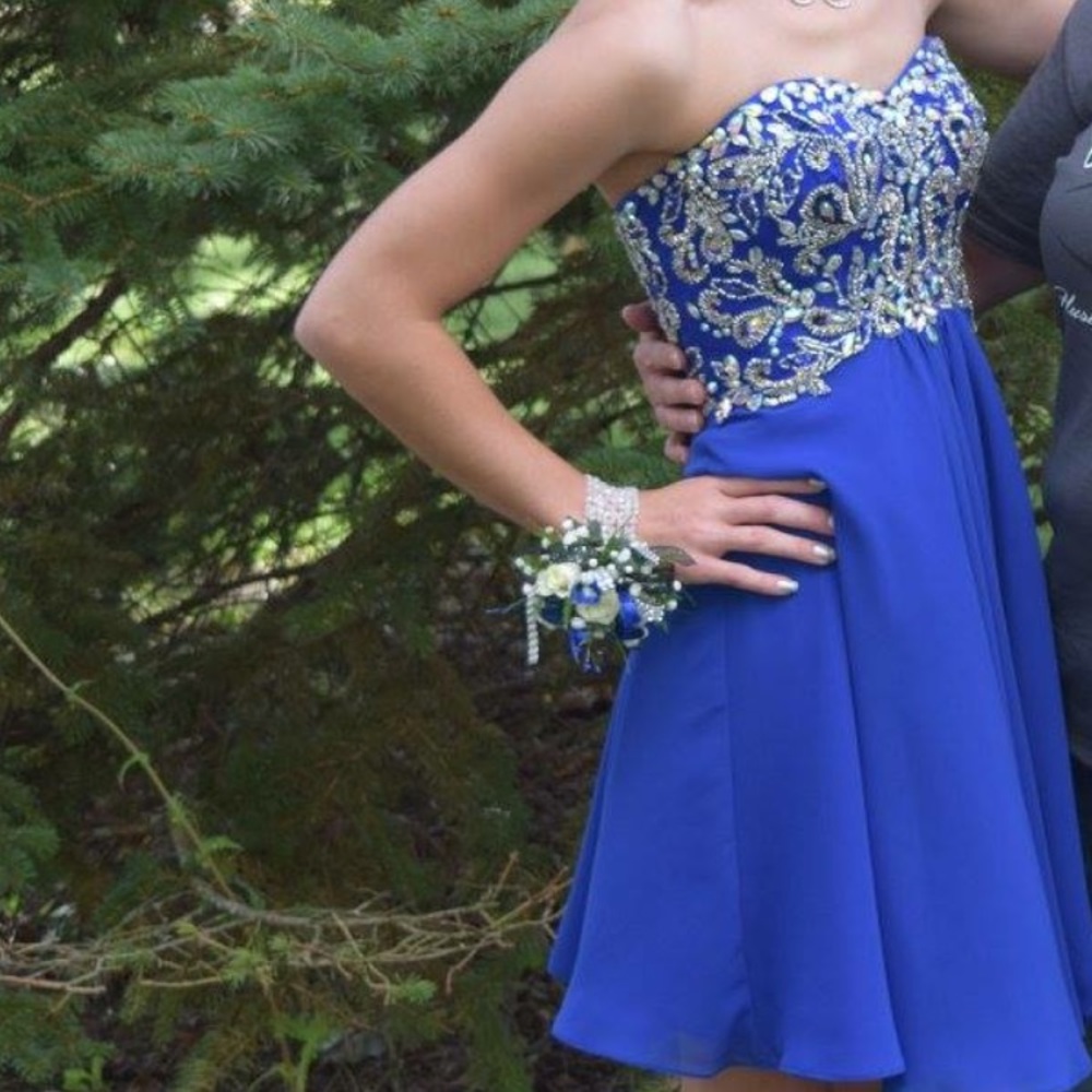 Blue homecoming dress