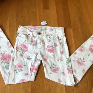 Free People patterned jeans sz 27 NWT