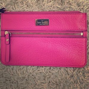 Kate Spade pink leather wristlet