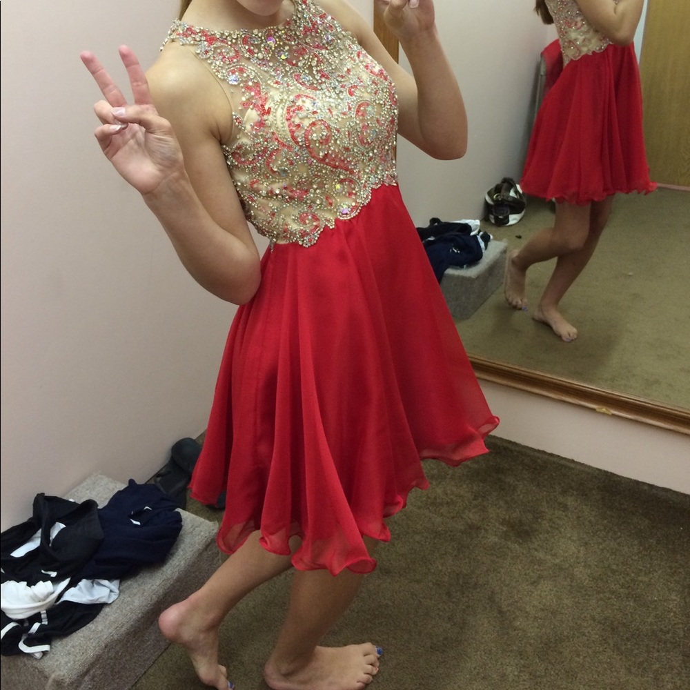 Blush homecoming dress