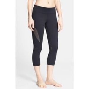 Zella Optic Mesh Cropped Leggings Size S