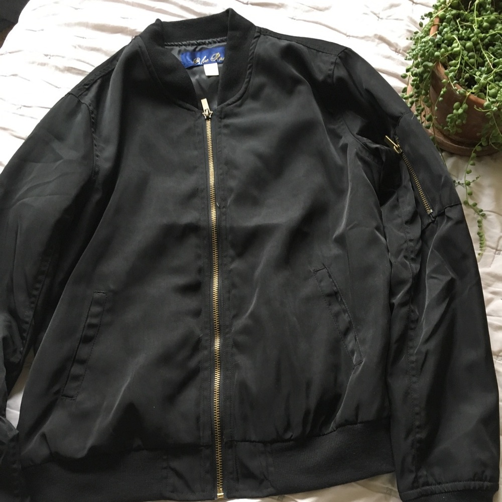 NWOT Black Bomber Jacket