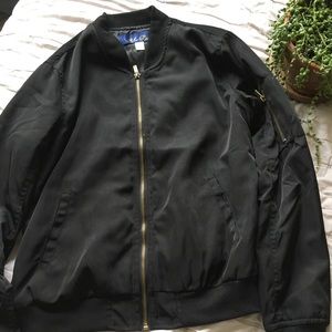 NWOT Black Bomber Jacket