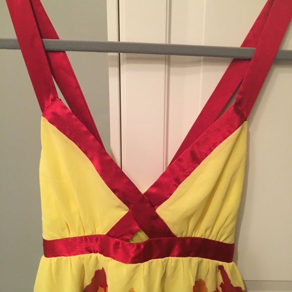 NWT Arden B Yellow and Red Silk Mini XS - Picture 4 of 7