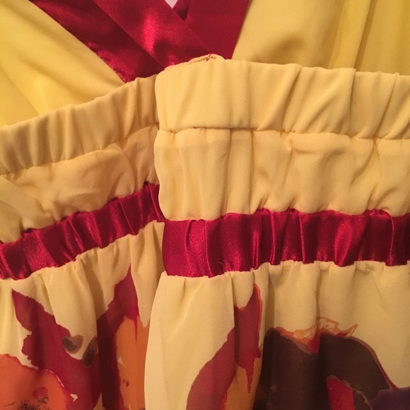 NWT Arden B Yellow and Red Silk Mini XS - Picture 6 of 7