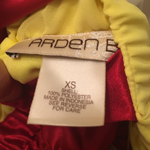 NWT Arden B Yellow and Red Silk Mini XS - Picture 7 of 7