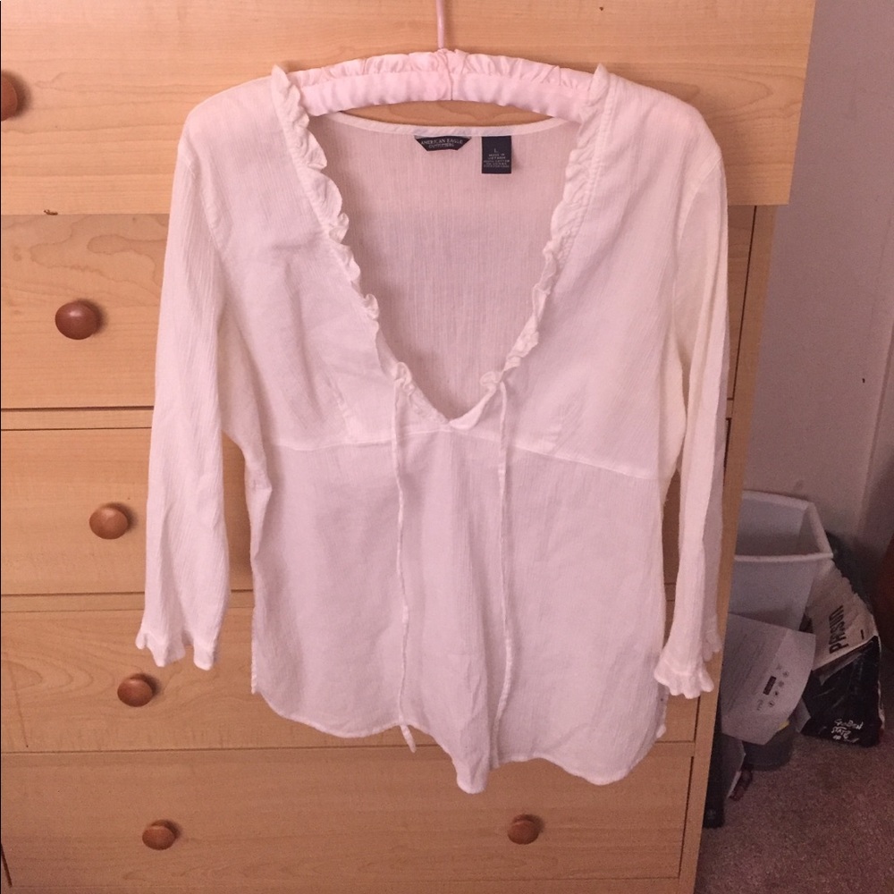 White blouse from American Eagle!