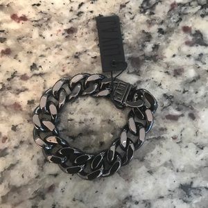 Luv AJ NWT gunmetal chunky bracelet
