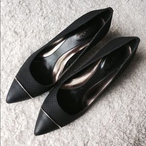 Calvin Klein Black Scale Heels - Size 6