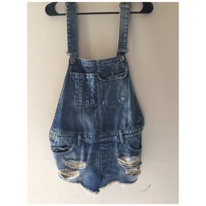 ZARA TRF Premium Wash Collection denim overalls