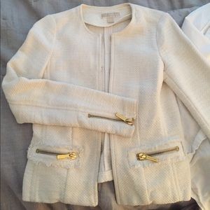 MK white blazer