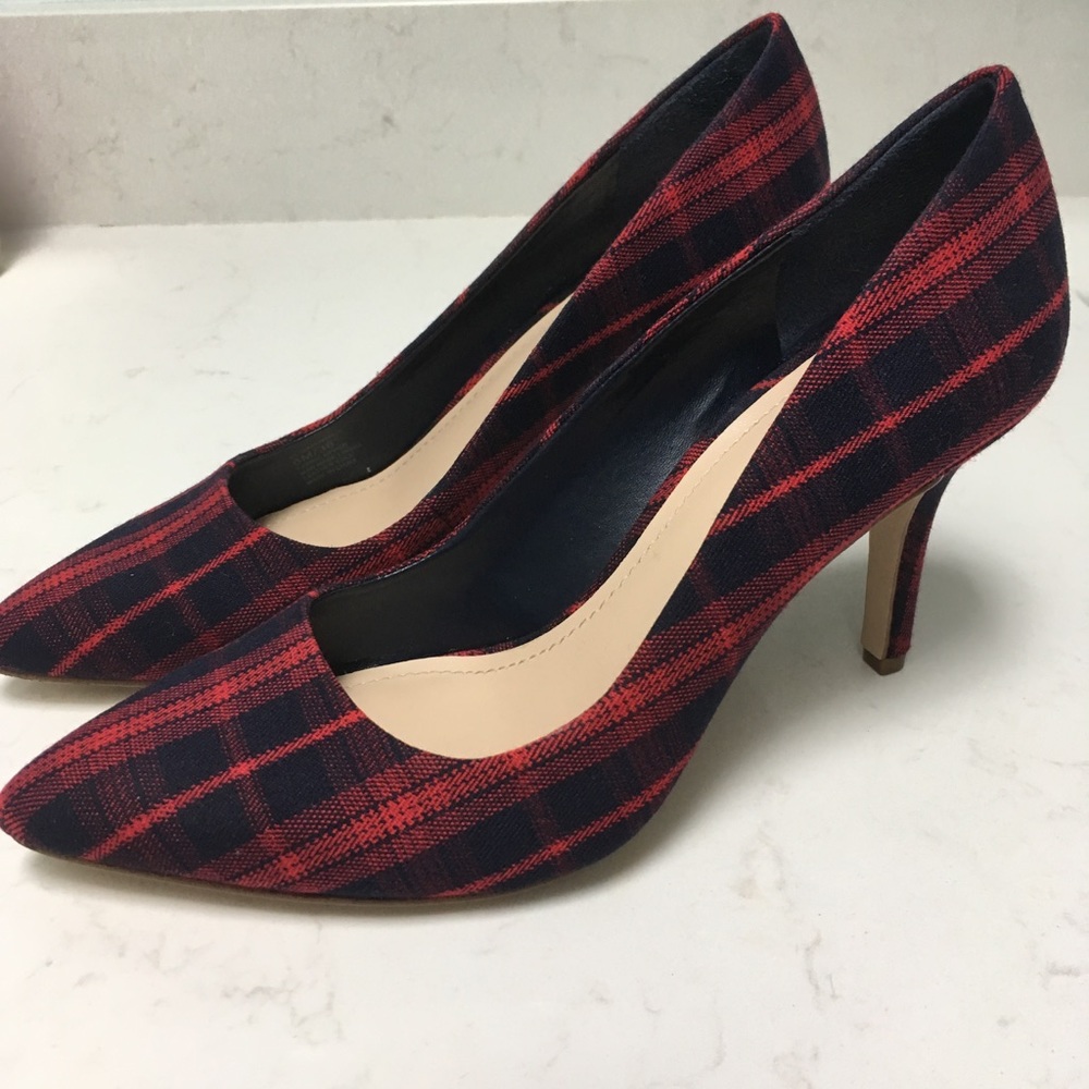 BCBG Plaid Pumps