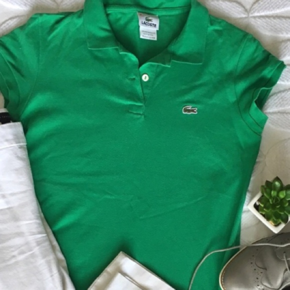 Lacoste Short Sleeve Pique Polo, Kelly Green