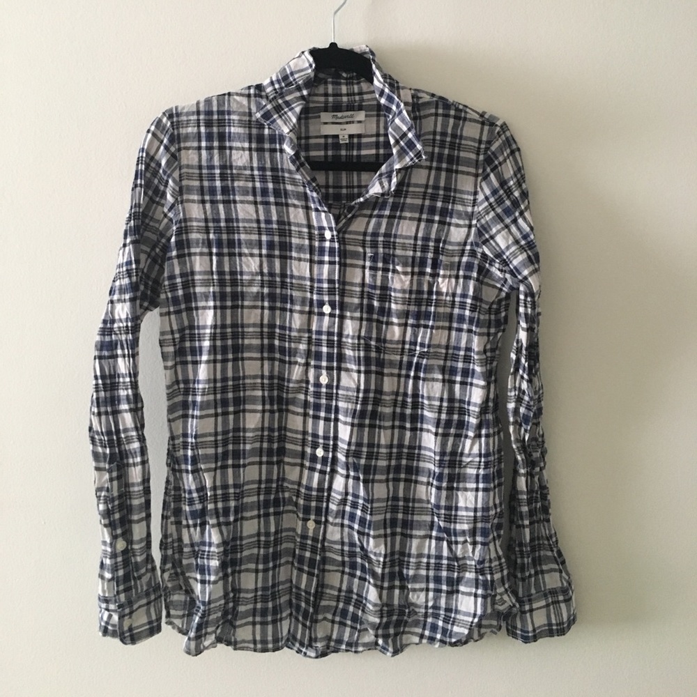Madewell plaid long sleeve shirt