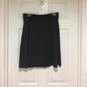 Black spandex knee length skirt