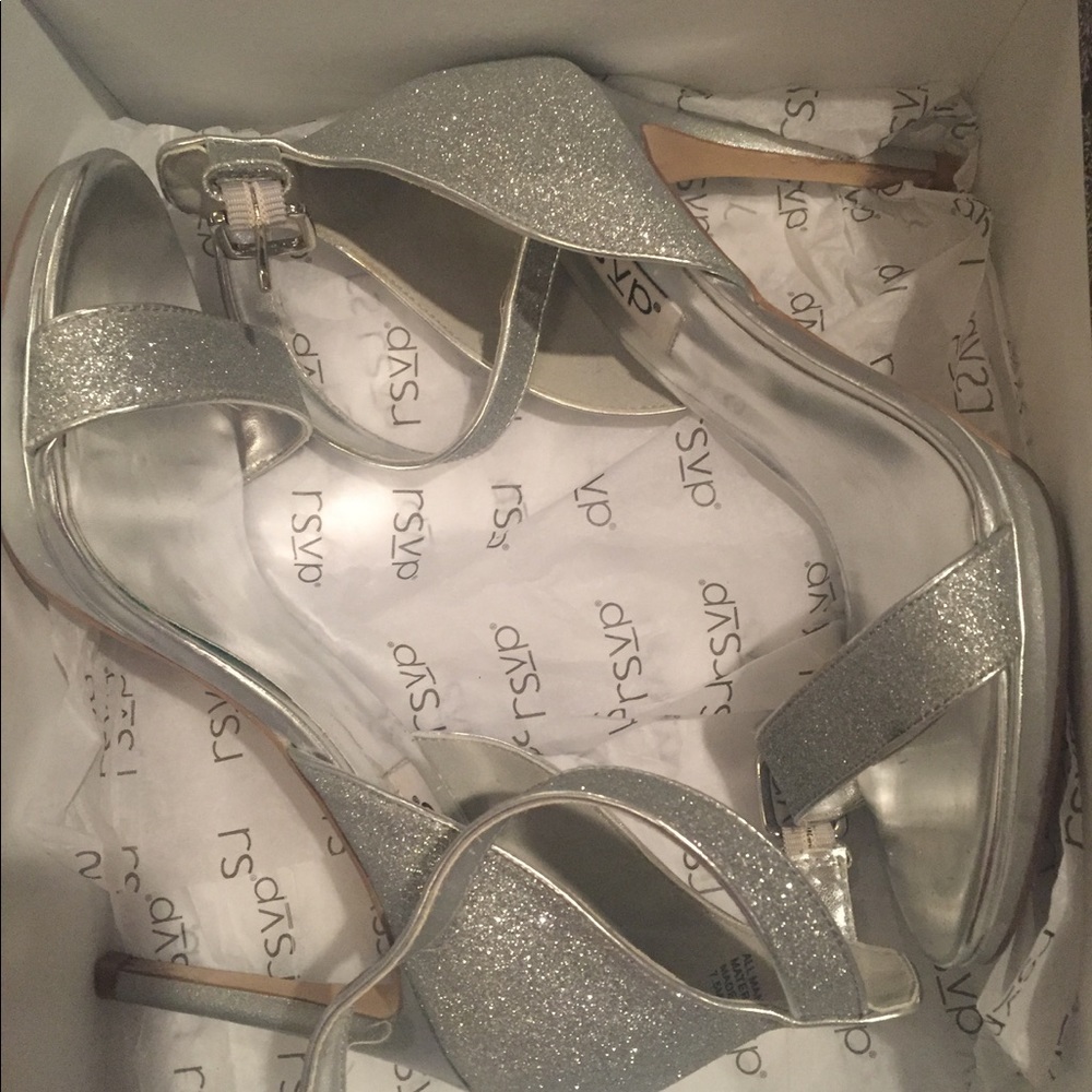 Sliver heels perfect for homecoming and prom!