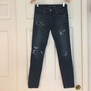 American Eagle Distressed Jeggings:: size 4