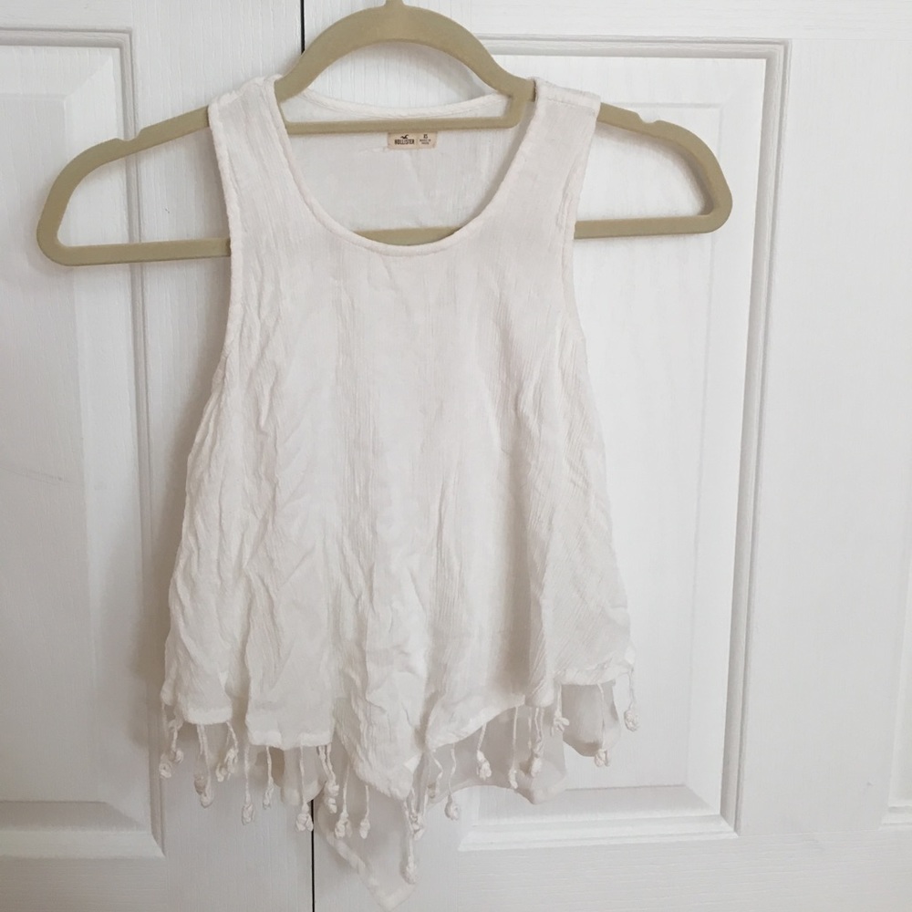 white flowy top