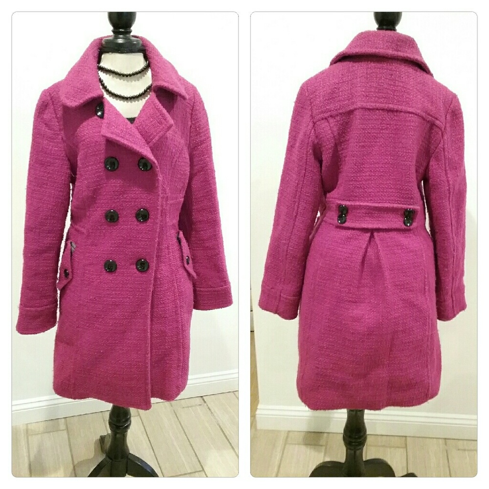Magenta Pea Coat