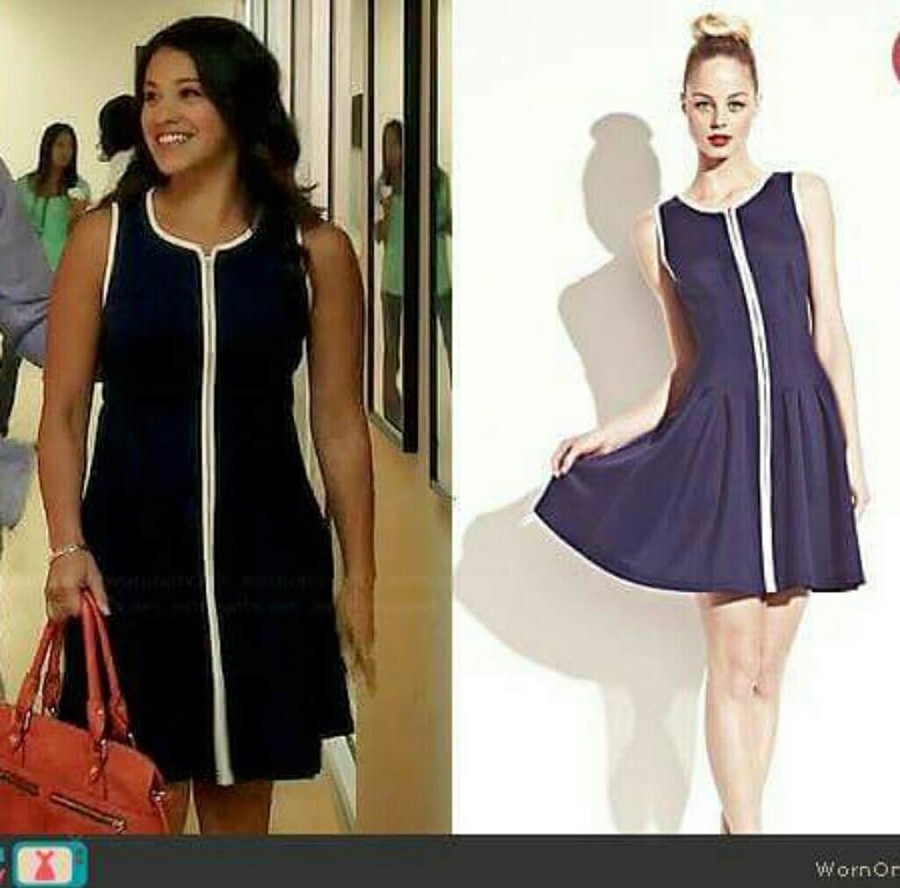 Betsey Johnson Blue Front Zip Dress