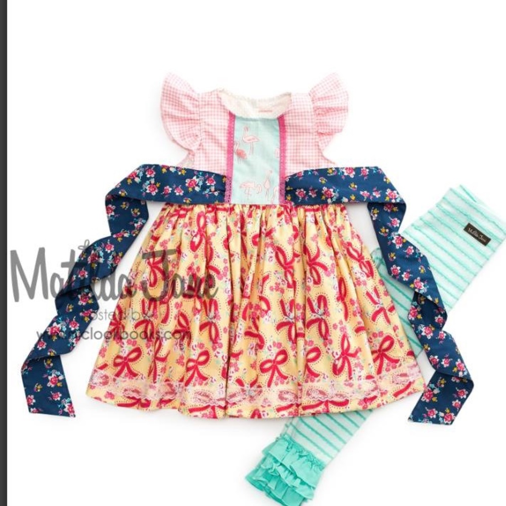 Matilda Jane Platinum Fancy Melsa Dress 3/7 NEW