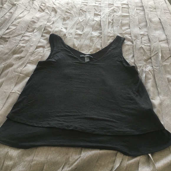 Black ruffle tank top - Picture 1 of 7