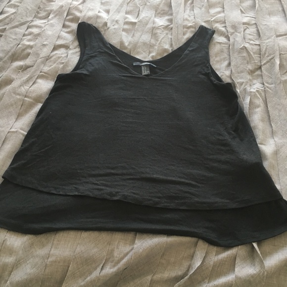 Black ruffle tank top - Picture 2 of 7