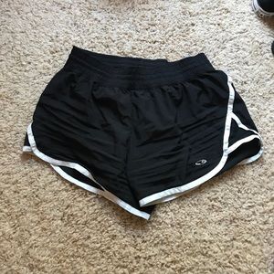Black running shorts