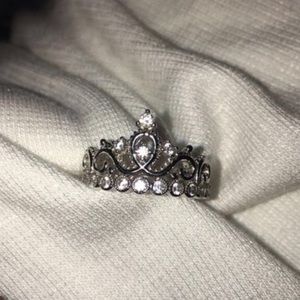 Silver Pandora Crown Ring