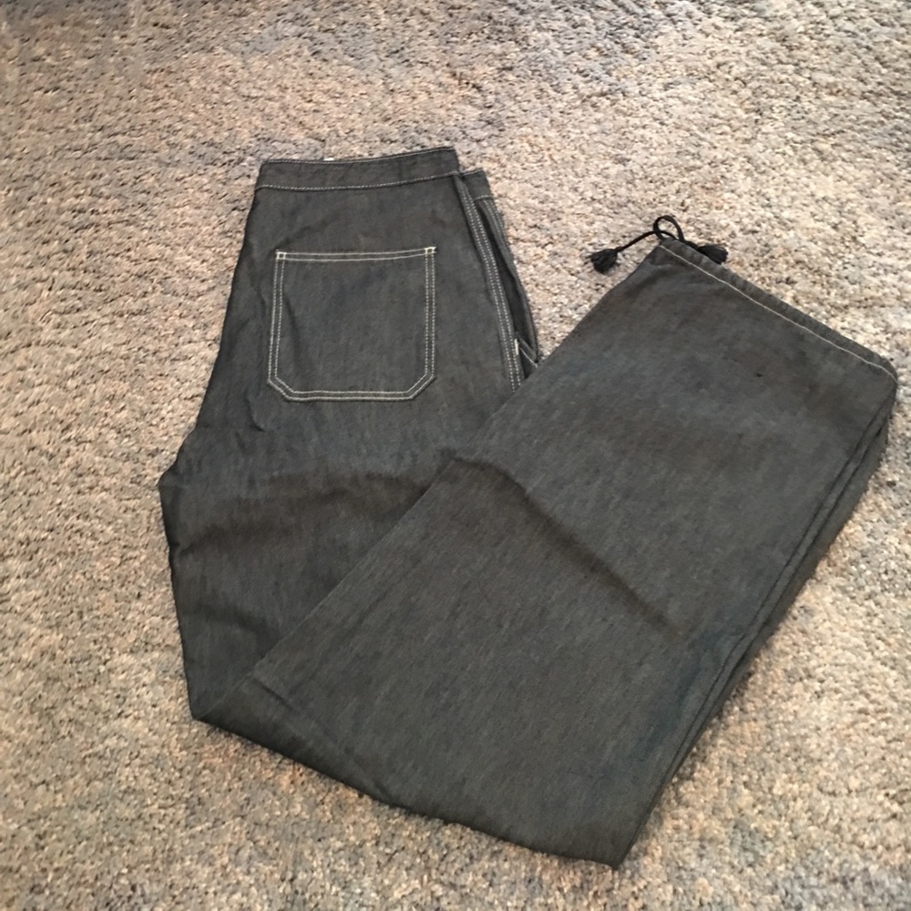 Men's Black Drawstring Jeans