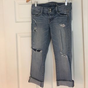 Distressed American Eagle Artist Capris:: Size 4