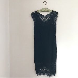 Free People Black Lace Dress
