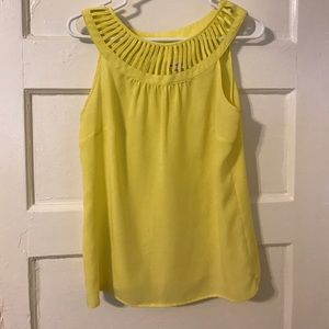 Yellow Sleeveless Blouse