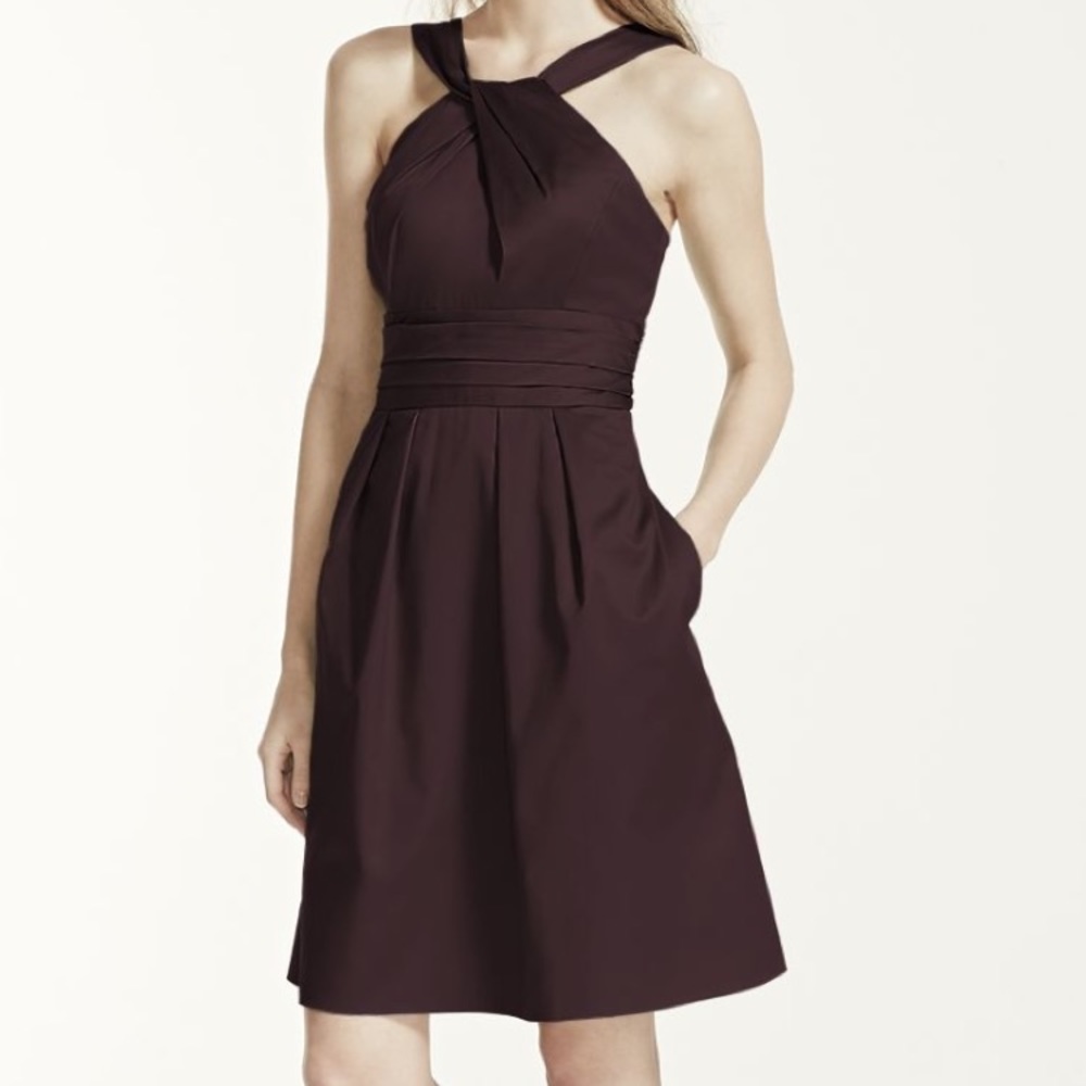 Truffle brown davids bridal bridesmaids Dress
