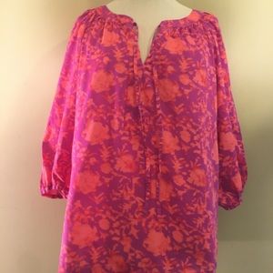 LOFT pink and purple blouse. Size M