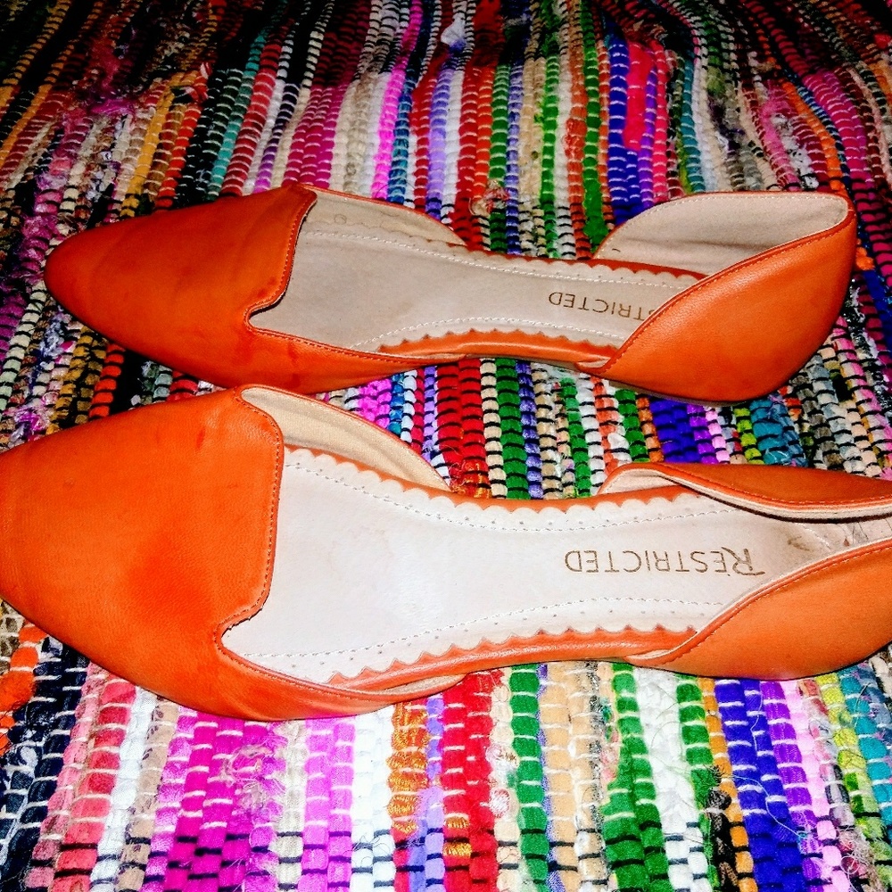 Burnt orange flats