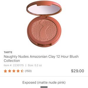 Tarte Naughty Nudes Amazonian Clay Blush- Exposed