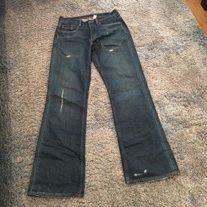 Men's Old Navy Dark Blue Distressed Jeans