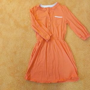Lauren James Orange Tshirt Dress with Pockets