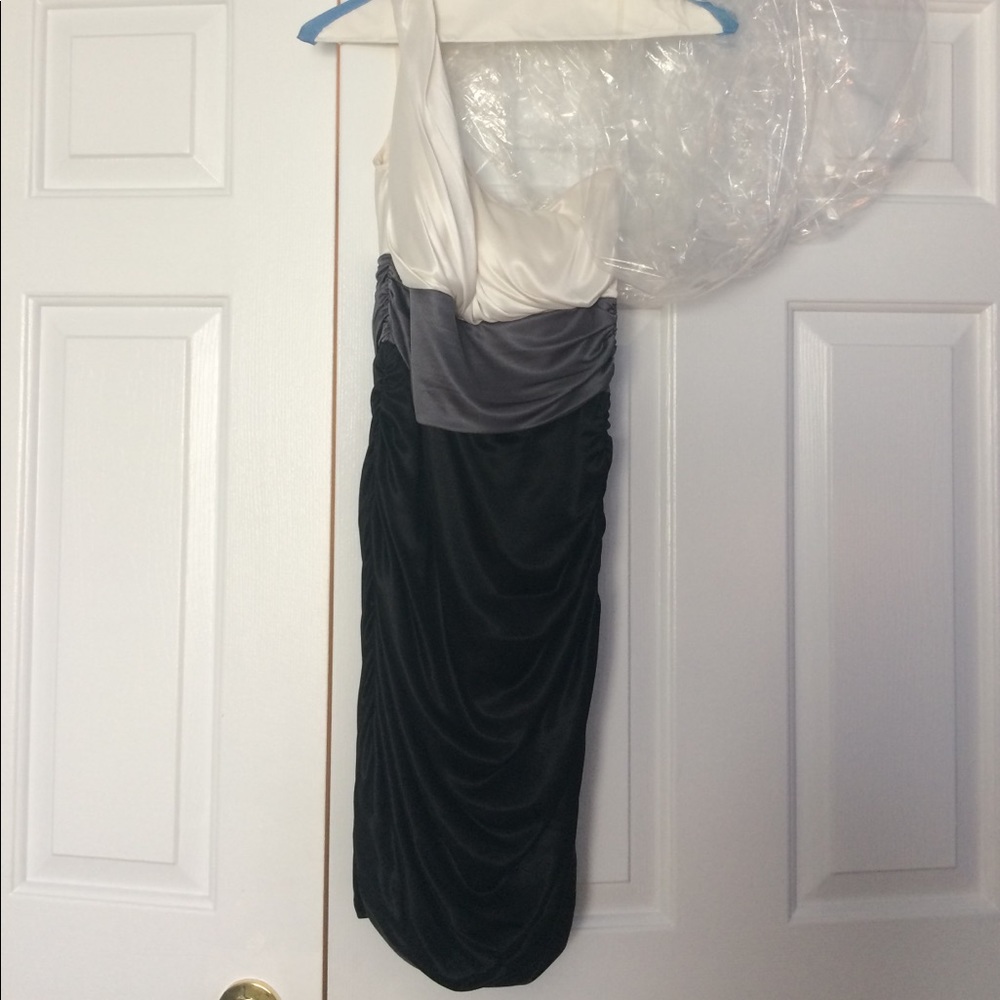 One shouldered, bodycon party dress.